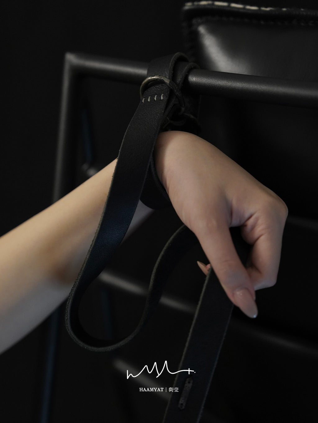 HAAMYAT Handcrafted Black Leather Restraint